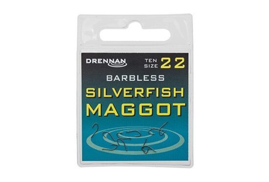 DRENNAN Háčky Silverfish Maggot barbless vel.