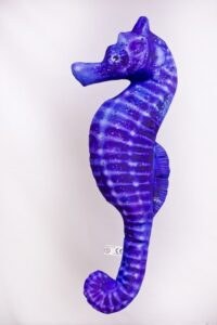 Gaby polštář mořský koník modrý