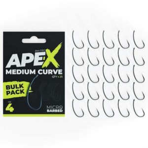 RidgeMonkey háčky Ape-X Medium Curve Barbed Bulk